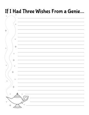 If I Had Three Wishes From a Genie Writing Templates