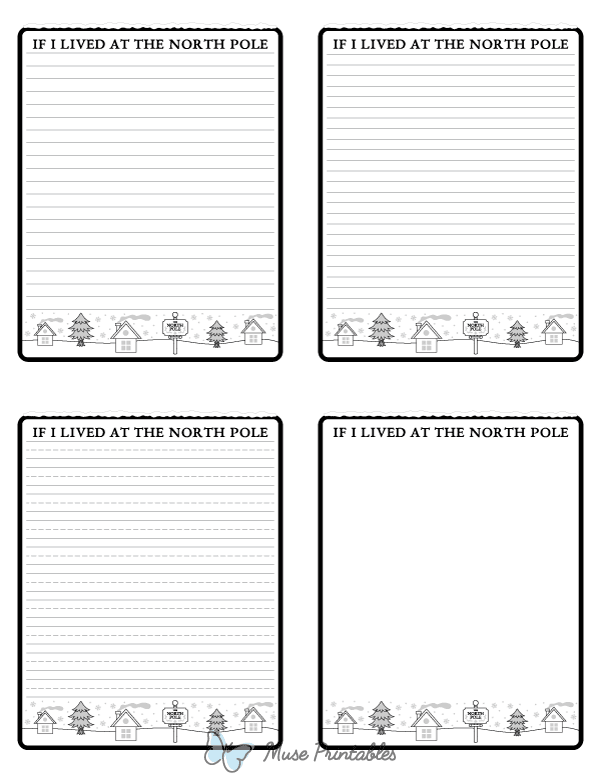 If I Lived At the North Pole Writing Templates