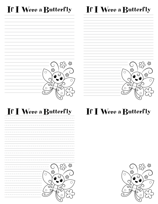 If I Were a Butterfly Writing Templates