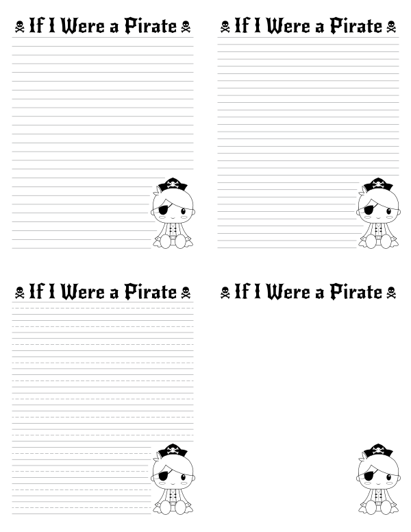 If I Were a Pirate Writing Templates