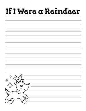 If I Were a Reindeer Writing Templates