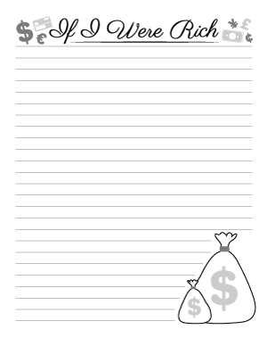If I Were Rich Writing Templates
