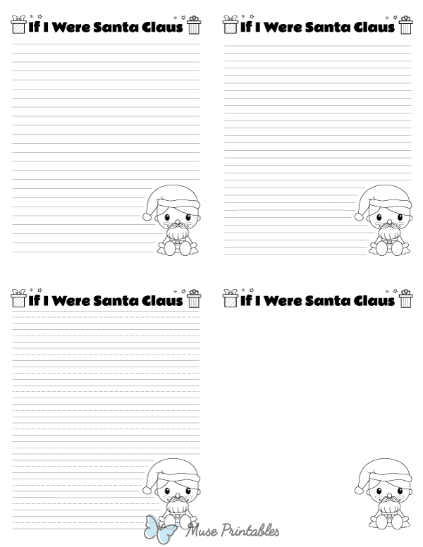 If I Were Santa Claus Writing Templates