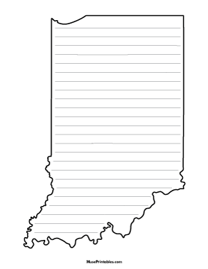 Indiana-Shaped Writing Templates