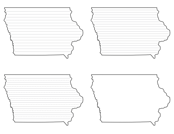 Iowa-Shaped Writing Templates