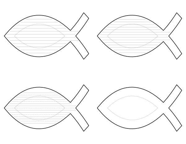 Fish Jesus Pattern Printable Patternuniverse Template Outline Symbol ...