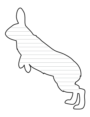 Jumping Arctic Hare-Shaped Writing Templates