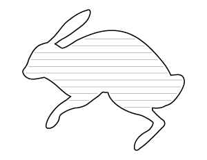 Jumping Hare Shaped Writing Template