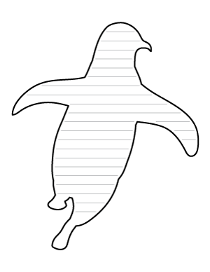 Jumping Penguin-Shaped Writing Templates