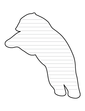 Jumping Polar Bear-Shaped Writing Templates
