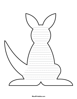 Kangaroo-Shaped Writing Templates