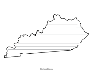 Kentucky-Shaped Writing Templates