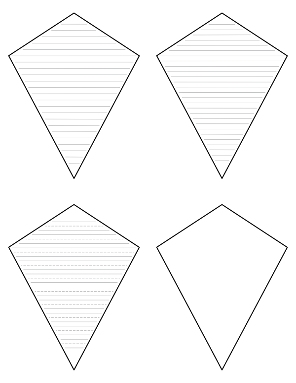 Free Printable Kite Shaped Writing Templates