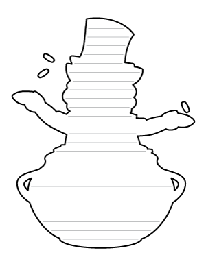 Leprechaun and Pot of Gold-Shaped Writing Templates