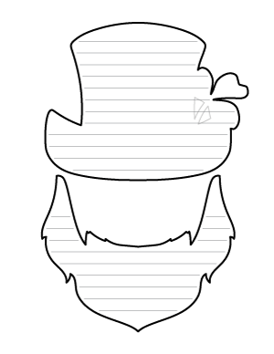 Leprechaun Beard and Hat-Shaped Writing Templates