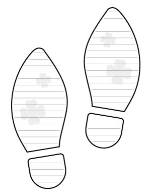 Leprechaun Footprint-Shaped Writing Templates