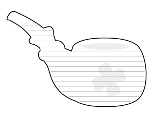 Leprechaun Pipe-Shaped Writing Templates