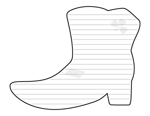 Leprechaun Shoe-Shaped Writing Templates