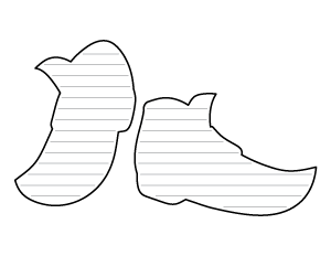 Leprechaun Shoes-Shaped Writing Templates