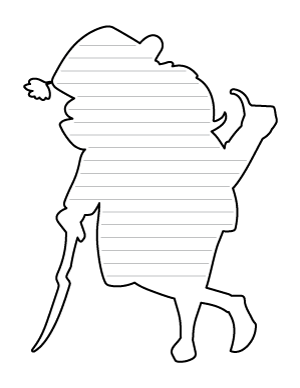 Leprechaun With Cane-Shaped Writing Templates