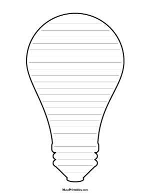 Light Bulb-Shaped Writing Templates