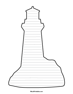 Lighthouse-Shaped Writing Templates
