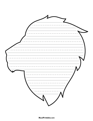 Lion Head-Shaped Writing Templates