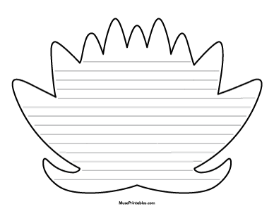 Lotus Flower-Shaped Writing Templates