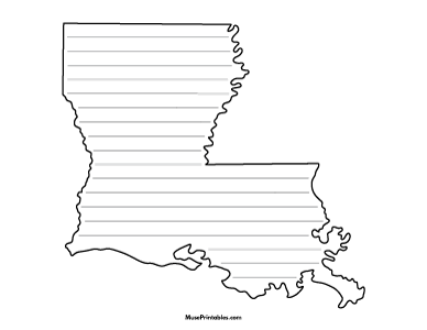 Louisiana-Shaped Writing Templates