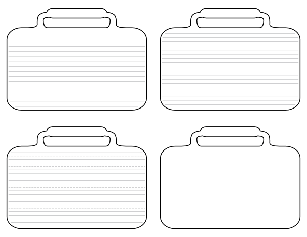 Lunchbox-Shaped Writing Templates