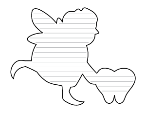 Male Tooth Fairy Shaped Writing Templates