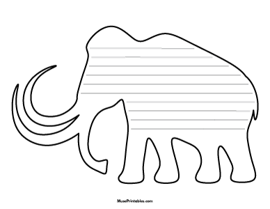 Mammoth-Shaped Writing Templates