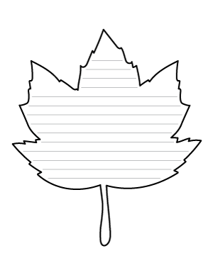 Maple Leaf-Shaped Writing Templates
