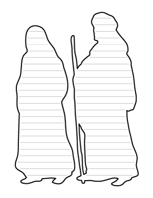 Mary and Joseph-Shaped Writing Templates