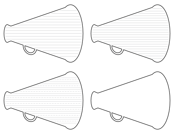 free-printable-megaphone-shaped-writing-templates