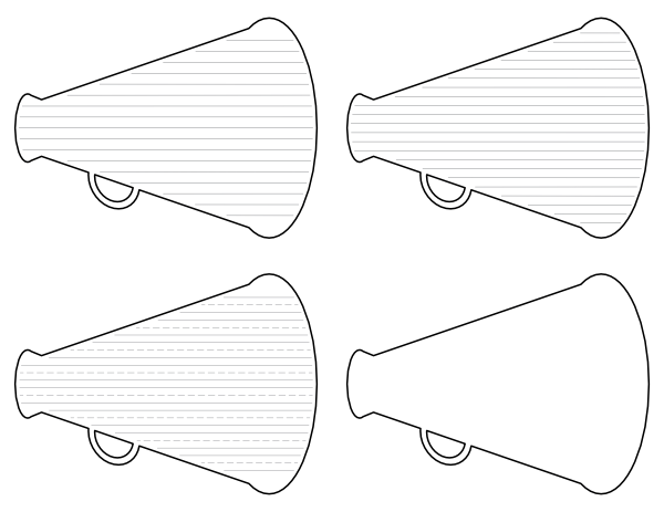 Free Printable Megaphone-Shaped Writing Templates