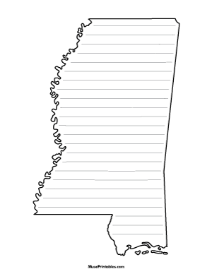 Mississippi Shaped Writing Templates