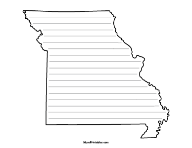 Missouri Shaped Writing Templates