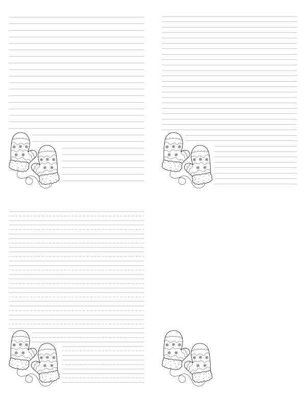 Mittens Writing Templates