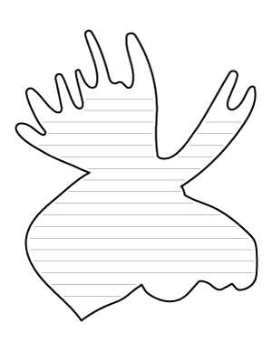 Moose Head-Shaped Writing Templates