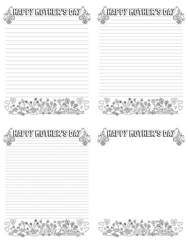 Mother's Day Writing Templates