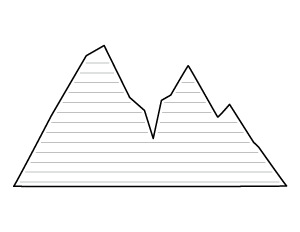 Mountain Peaks-Shaped Writing Templates