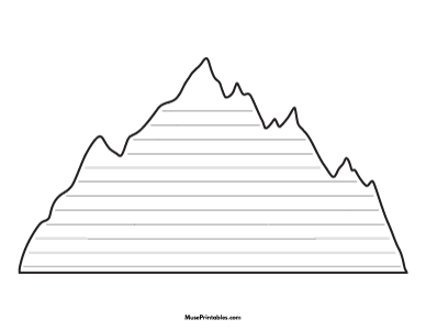 Mountain Range-Shaped Writing Templates