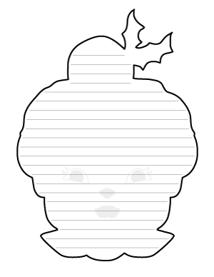 Mrs. Claus Head-Shaped Writing Templates