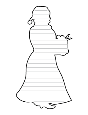 Mrs. Claus-Shaped Writing Templates