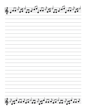 Musical Note Writing Templates