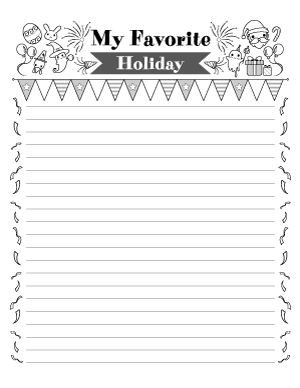 My Favorite Holiday Writing Templates