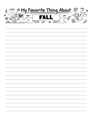 My Favorite Thing About Fall Writing Templates