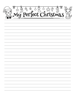 My Perfect Christmas Writing Templates