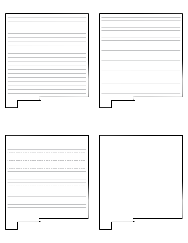 New Mexico-Shaped Writing Templates